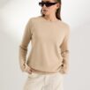 Ecru sweter z jedwabiem SILK SOFT — zdjęcie 1