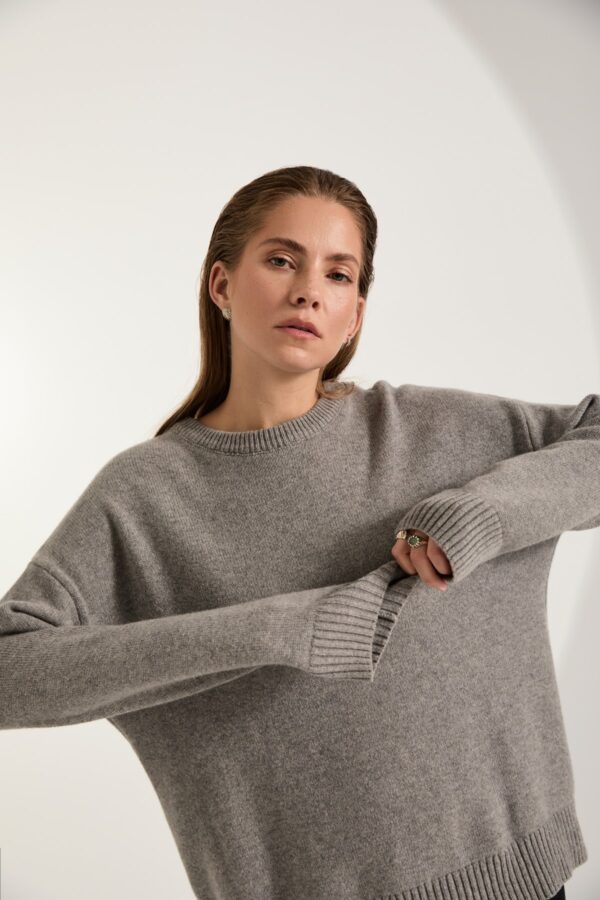 Szary sweter wełniany SOFT MERINO