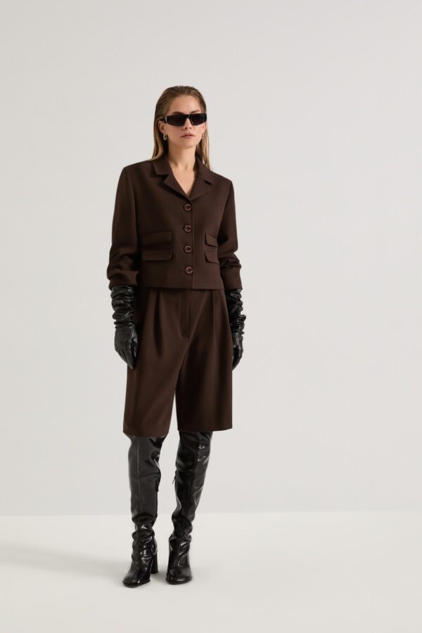 Brązowe spodnie culottes CHOCOLAT MODERNE
