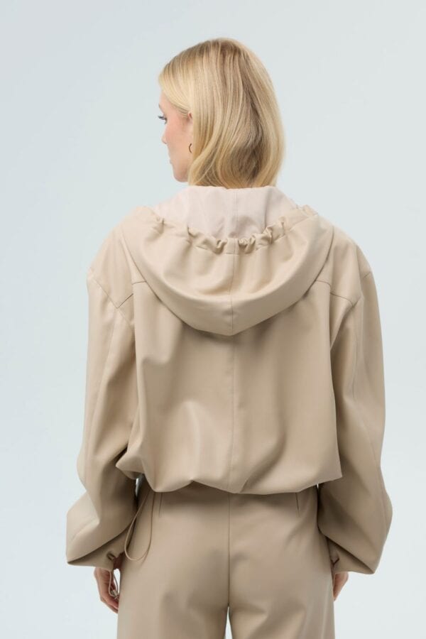 Zaria beige bomber jacket 05